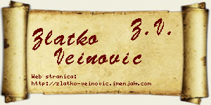 Zlatko Veinović vizit kartica